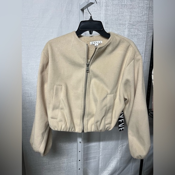 HYFVE Cream Bomber Jacket - Picture 1 of 2